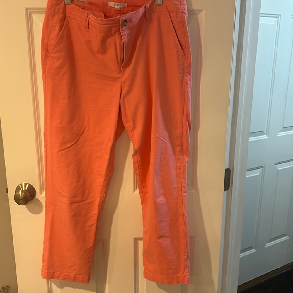 The Loft Monroe Straight Cropped Chino Size 10